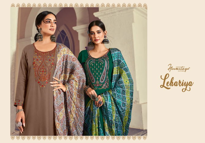 Lehariya By Hermitage Viscose Rayon Dress Material Catalog